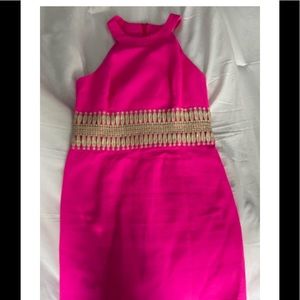 lilly Pulitzer pink & gold dress